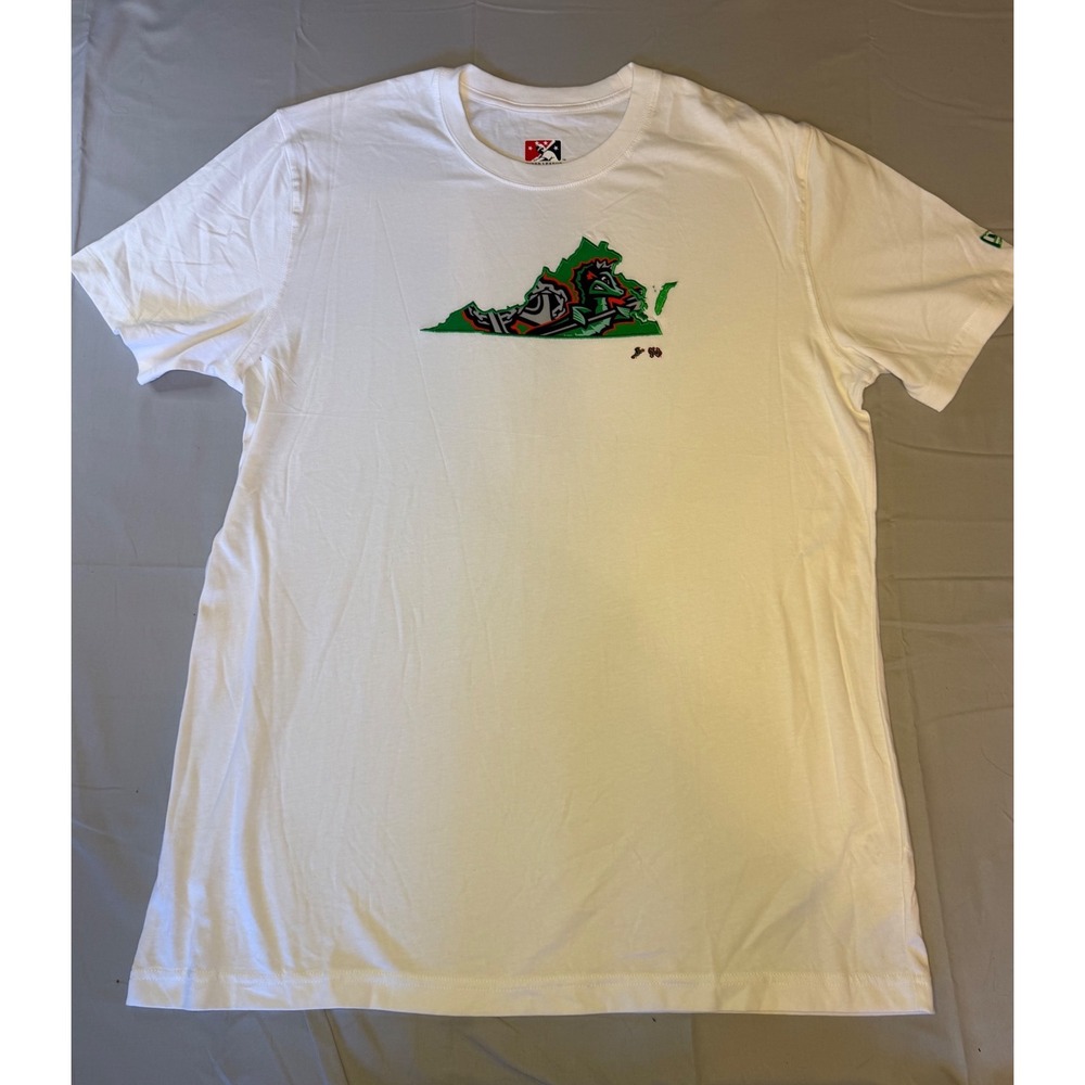 New Era Minor League Baseball Mens XL White Virginia Dragon T-Shirt